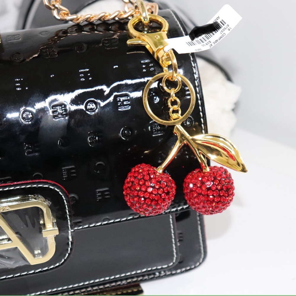 ✨Piper Red Cherry Keychain with Gold Accents✨ - Picture 3 of 6